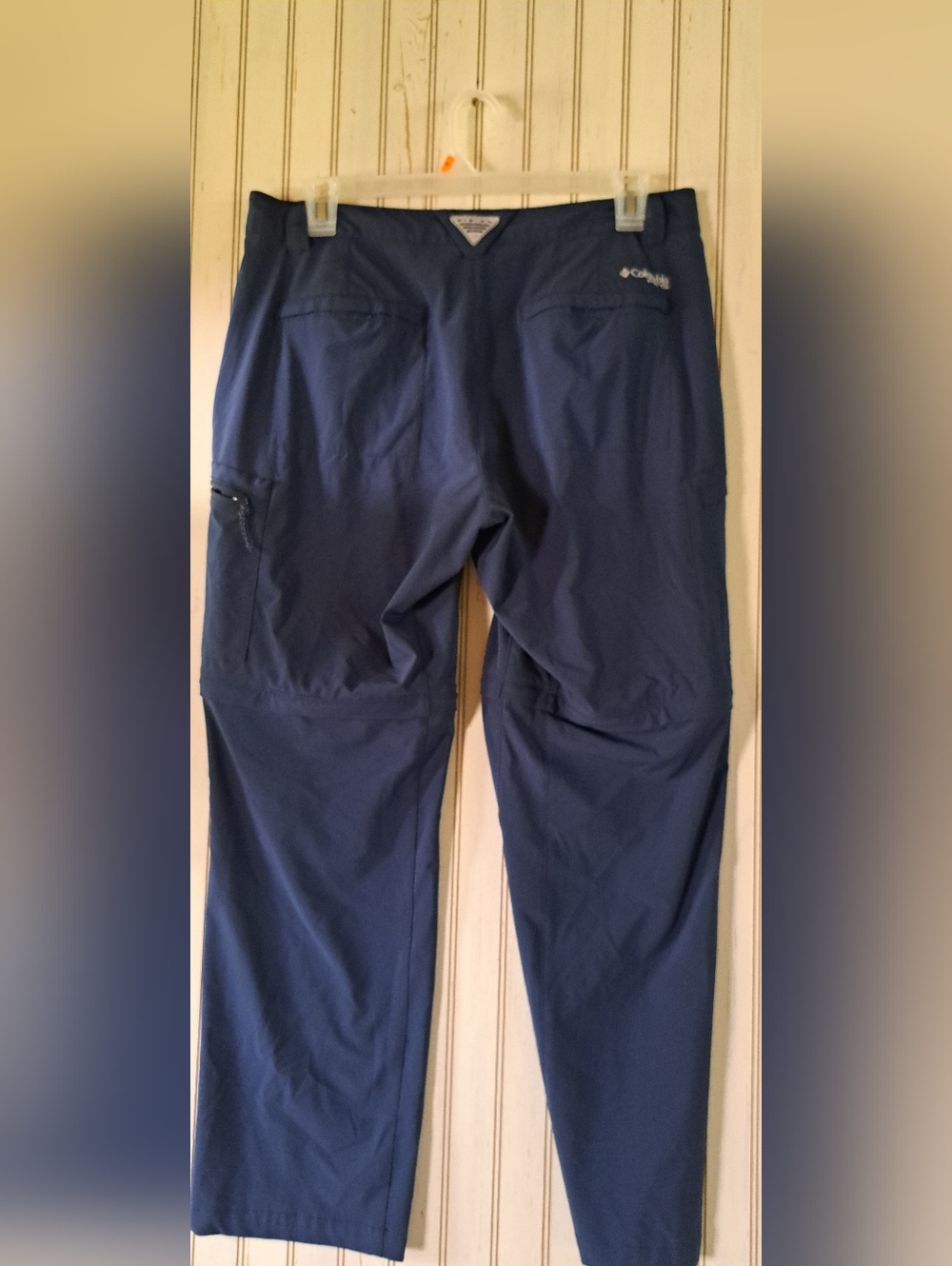 Columbia PFG Performance Convertible Pants Mens Navy Blue Fishing Outdoors 36x32